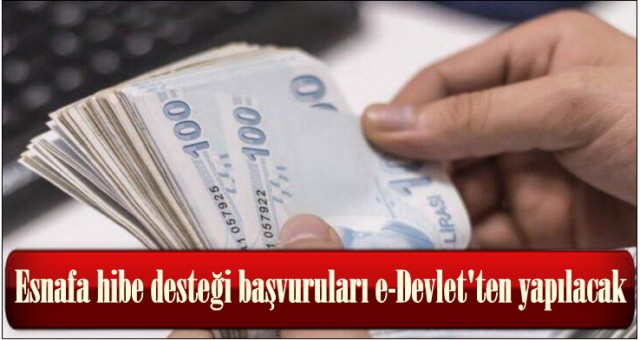 ESNAFA HİBE DESTEĞİ BAŞVURULARI E-DEVLET'TEN YAPILACAK